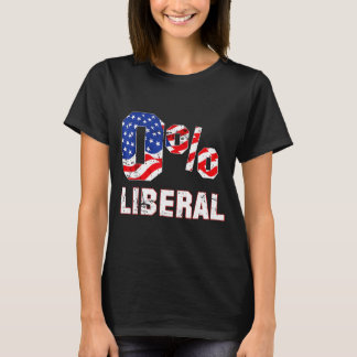 Zero Prozent 0% Liberale Vintage-USA-Flagge Litisc T-Shirt
