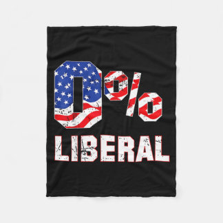 Zero Prozent 0% Liberale Vintage-USA-Flagge Politi Fleecedecke