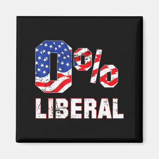 Zero Prozent 0% Liberale Vintage-USA-Flagge Politi Magnet