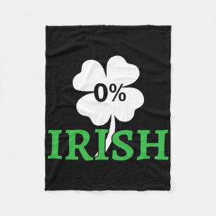 Zero Prozent Irish Lucky Shamrock 0% Irischer St P Fleecedecke