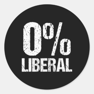Zero Prozent Liberale Lustige Politische Partei 0% Runder Aufkleber