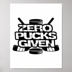 Zero Pucks Given Lustiger Eishockey  Poster
