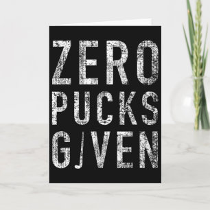 Zero Pucks Given Lustiger Unhöflicher Eishockeysch Karte