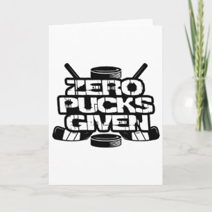 Zero Pucks Given Lustiges Eishockey Karte