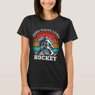Zero Pucks Given Retro Vintage Eishockey-Geschenke T-Shirt