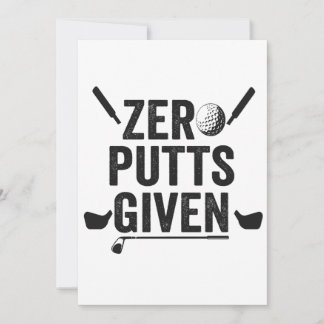 Zero Putts mit dem Funny Golf Sport Golfing Vater  Einladung