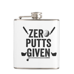 Zero Putts mit dem Funny Golf Sport Golfing Vater Flachmann