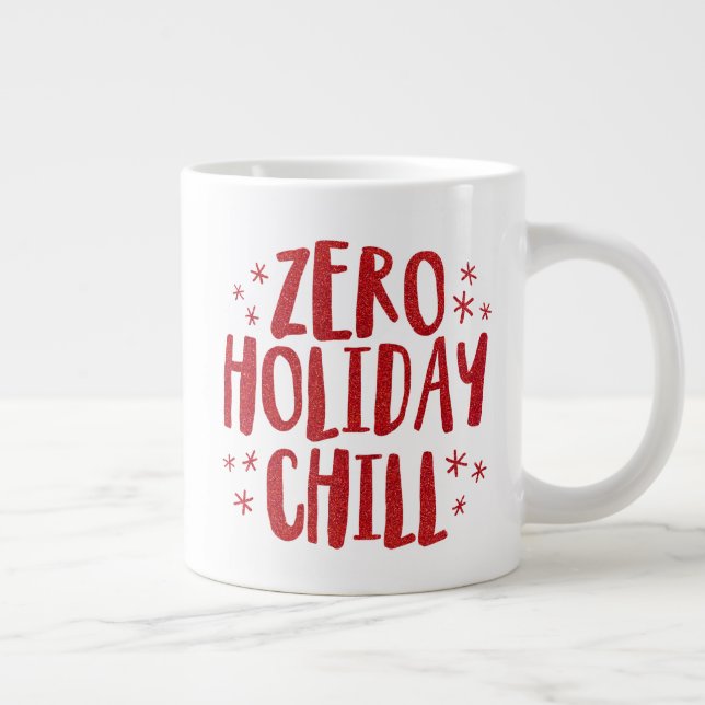 Zero Urlaub Chillout Spaß Imitate Roter Glitzer We Jumbo-Tasse (Rechts)