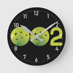 Zero Zero Two - pickleball score Runde Wanduhr