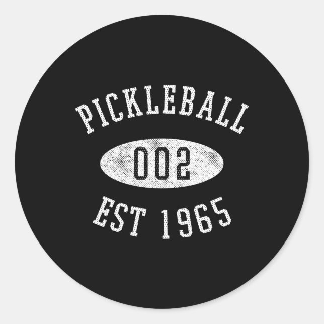 Zero Zero Zwei Lustiges Pickleball  Runder Aufkleber (Vorderseite)
