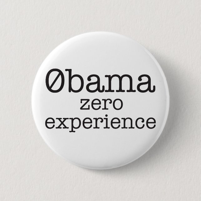 Zerobama Obama nullerfahrungs-Knopf Button (Vorderseite)