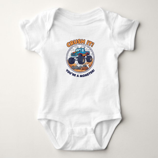 Zerquetsch es! Du bist ein Monster! Baby Strampler (Vorderseite)