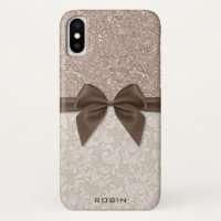 Zerquetschte Champagne-Edelsteine, beige Damast