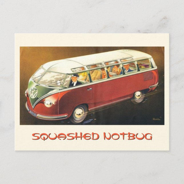 Zerquetschter Notbug Postkarte (Vorderseite)