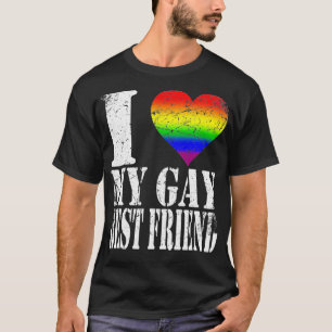 Zerrissen Grunge Abgetragen Ich Liebe Meinen Schwu T-Shirt