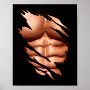 Zerrissene Abs Clic Lustig  Poster