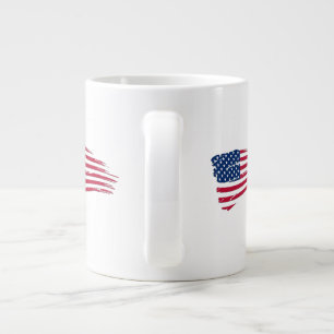 Zerrissene amerikanische Flagge Jumbo-Tasse