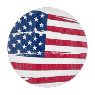Zerrissene amerikanische Flagge Schneidebrett
