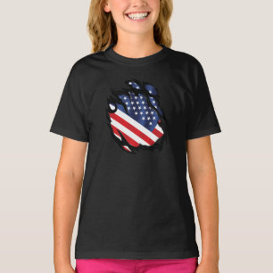 Zerrissene amerikanische Flagge T-Shirt