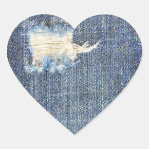 Zerrissene Jeans Faux Look Aufkleber