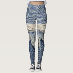 Zerrissene Jeans-Textur, stilvoller Hintergrund. Leggings