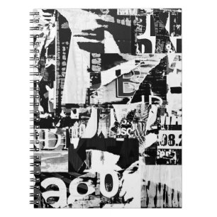 Zerrissene Straßenwerbeplakat-Collage Hintergrund Notizblock