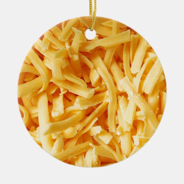Zerrissener Cheddar-Käse Keramik Ornament (Vorne)