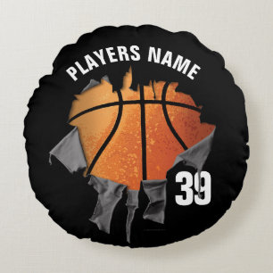 Zerrissenes Basketball-Trikot Rundes Kissen