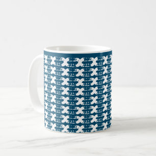 Zerrissenes, bedrängtes, verstecktes xoxo-Muster Kaffeetasse