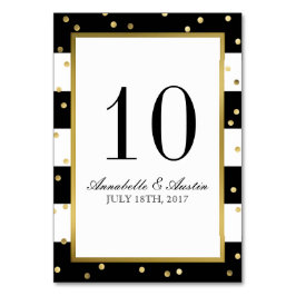 Zerrstreifen | Elegante Hochzeitskarte Tischnummer