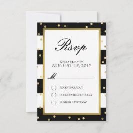 Zerrstreifen | Elegante Wedding RSVP Card