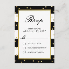 Zerrstreifen | Elegante Wedding RSVP Card Karte