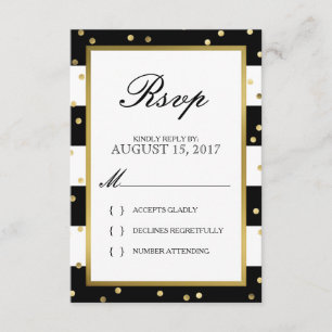 Zerrstreifen Elegante Wedding RSVP Card Karte