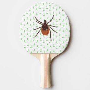 Zerschlagen des Tick Lyme Disease Awareness Paddle Tischtennis Schläger