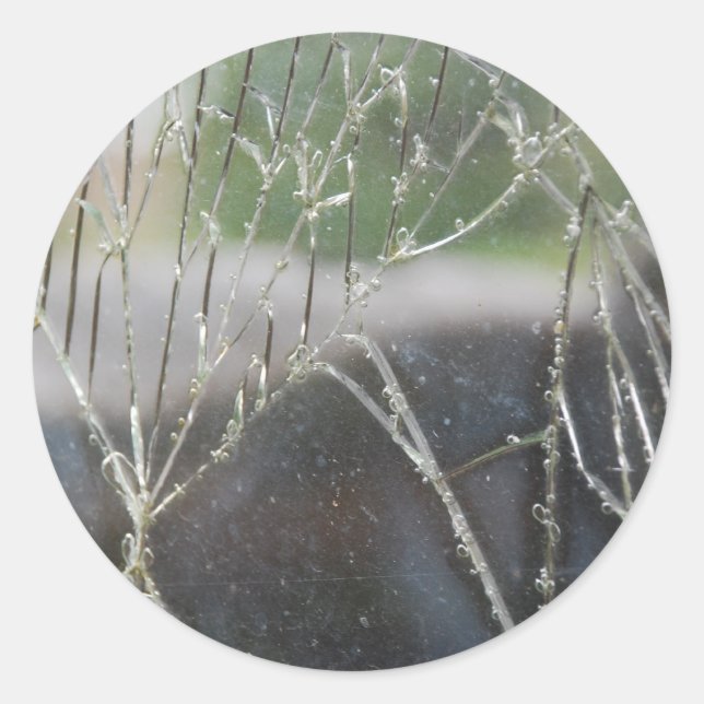 zerschlagen runder aufkleber (Vorderseite)