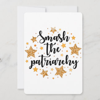 Zerschlagen Sie das Patriarchat! Flache Grußkarte Dankeskarte