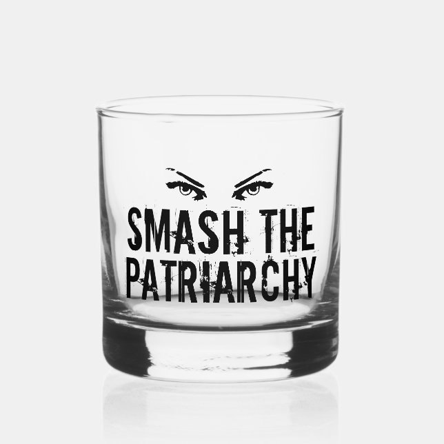 Zerschlagt den Coolen Feministen des Patriarchats Whiskyglas (Vorderseite)