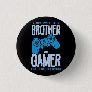 Zerschlagung von zwei Titeln Bruder und Gamer Button