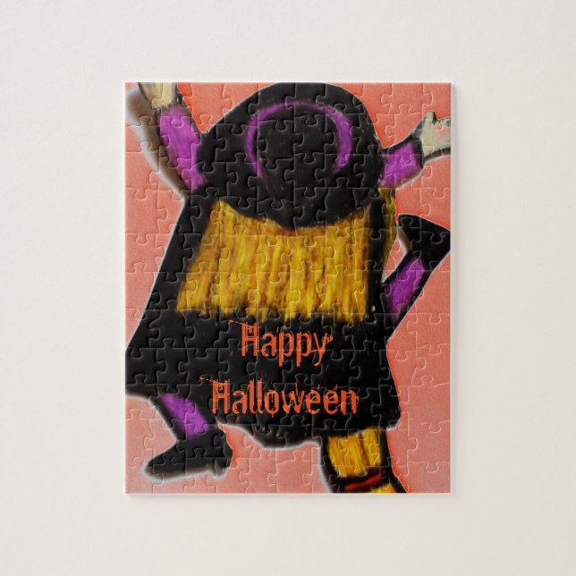 ZERSCHMETTERTE HALLOWEEN-HEXE Puzzle (Vertikal)
