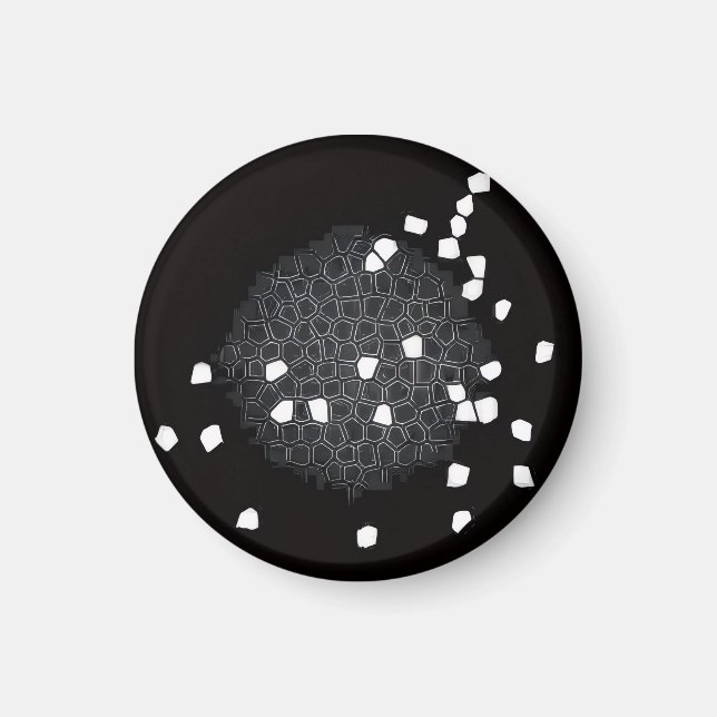 Zerschmettertes Puzzle-Muster Küchenmagnet Magnet (Vorne)