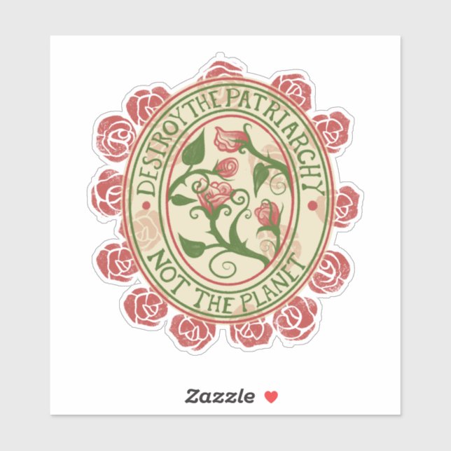 Zerstöre das Patriarchat, nicht den Planeten Aufkleber (Blatt)