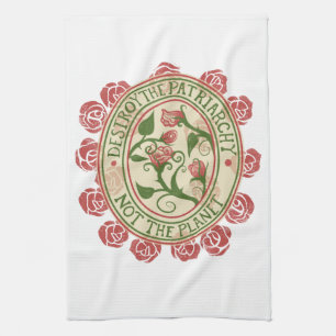 Zerstöre das Patriarchat, nicht den Planeten Femin Geschirrtuch