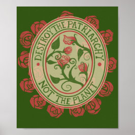 Zerstöre das Patriarchat, nicht den Planeten Femin Poster