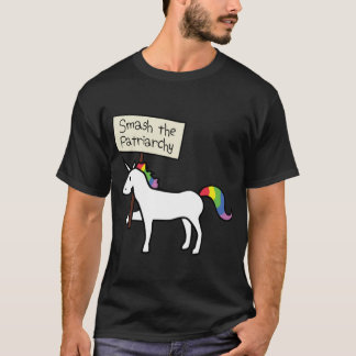 Zerstöre das Patriarchat Weißes Einhorn Relaed Fit T-Shirt