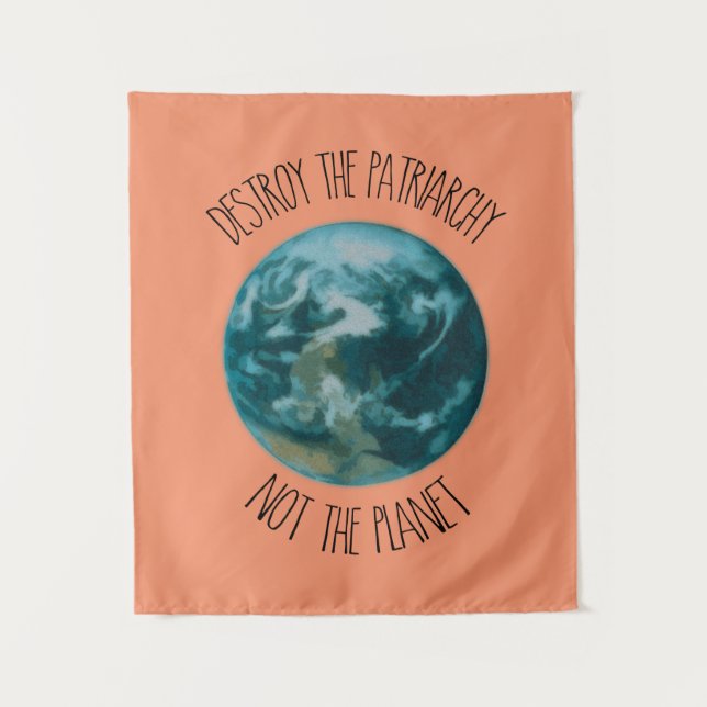 Zerstöre den Patriarchat-Feministen Wandteppich (Vorderseite)