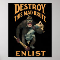 Zerstöre diese Mad Brute Wwi Army Rekrutierung