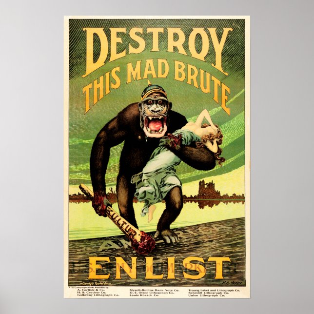 Zerstöre diese tödliche Brute, die die Propaganda  Poster (Vorne)