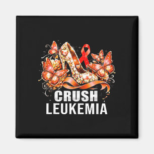 Zerstöre Leukämie Krebs High Heels Blume Schmetter Magnet