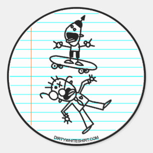 zerstören runder aufkleber