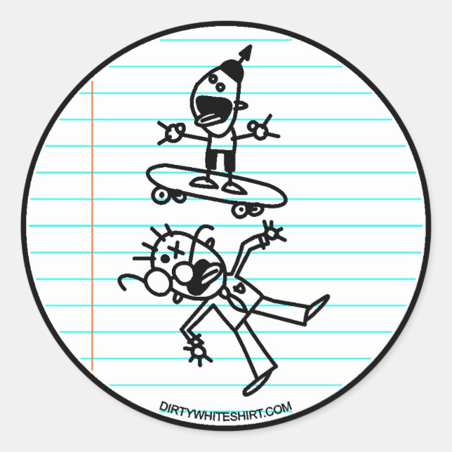 zerstören runder aufkleber (Vorderseite)